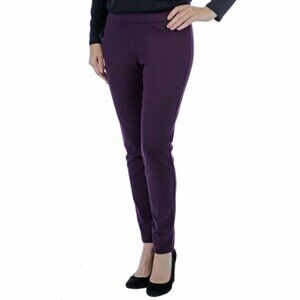 New Mr. Max Plum Purple Hollywood Slim Leg Stretch Ponte Pant Size 2X bin 3E